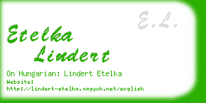 etelka lindert business card